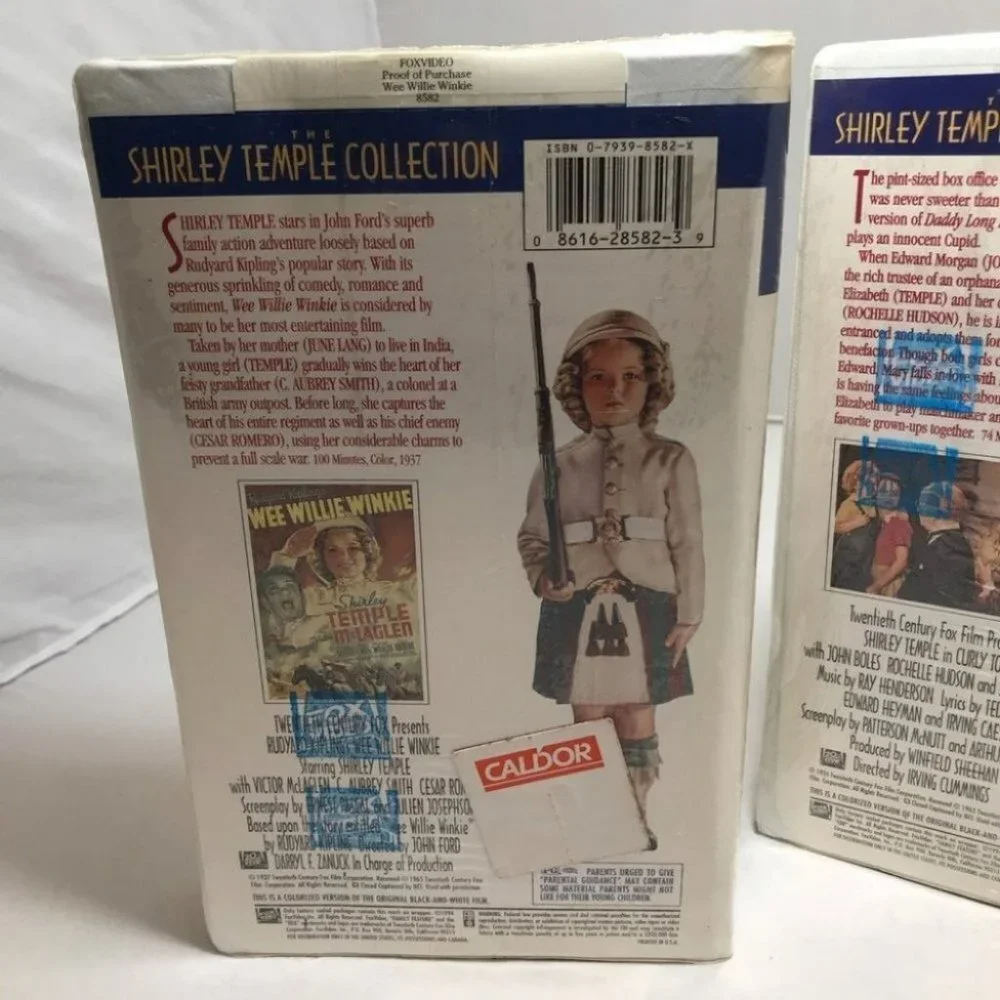 Collectors SHIRLEY TEMPLE COLLECTION LOT 3 VHS video Tapes MOVIES